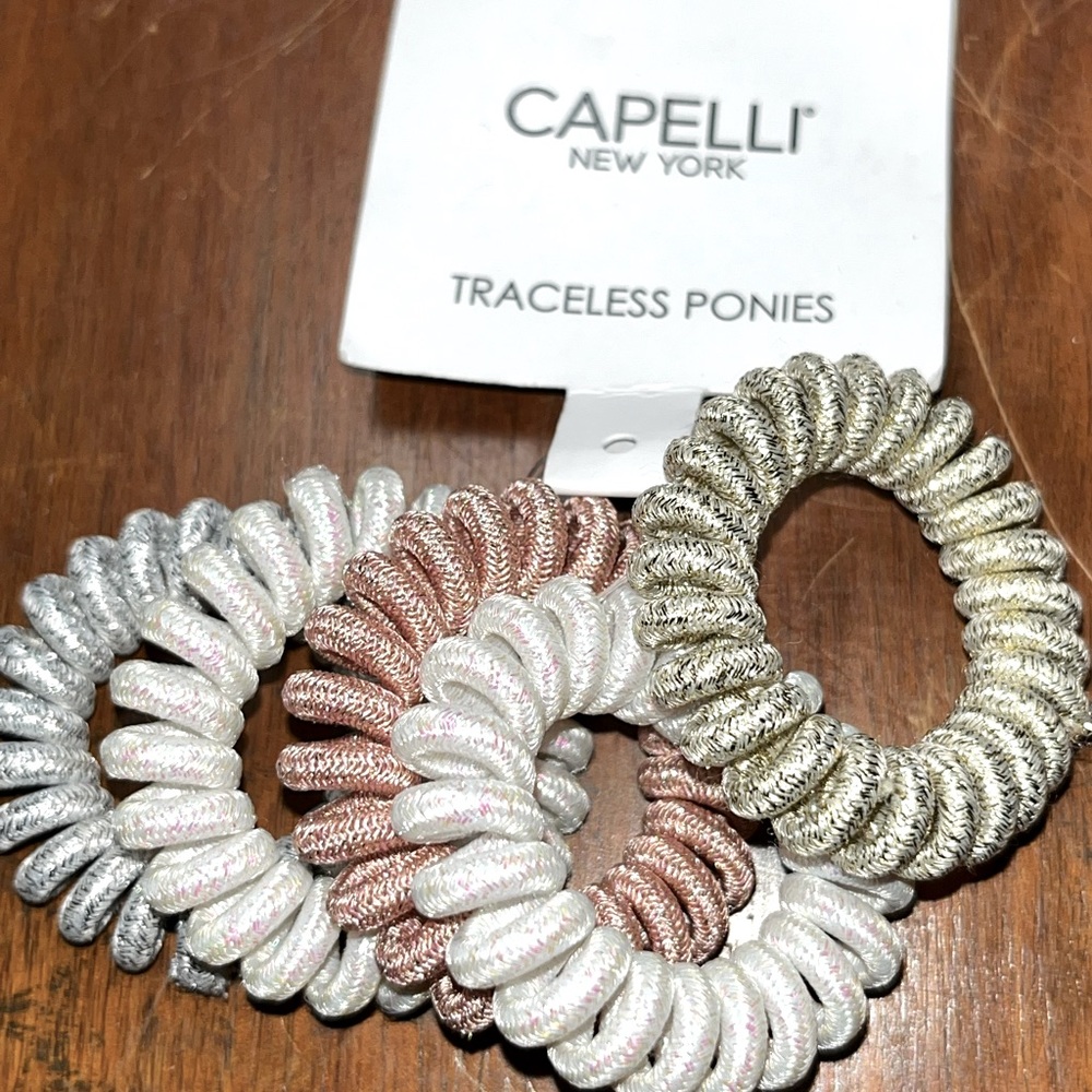 3/$15 🍄 Metallic traceless hair bands 5ct, Capelli
